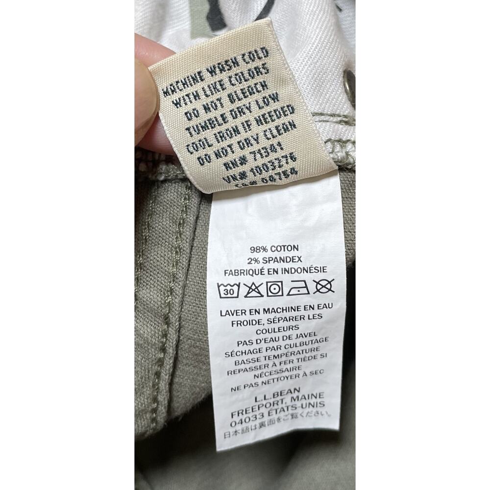 LL Bean Pine Green Micro Corduroy Pants Womens 6 Straight Leg Favorite Fit Bean - Picture 8 of 8